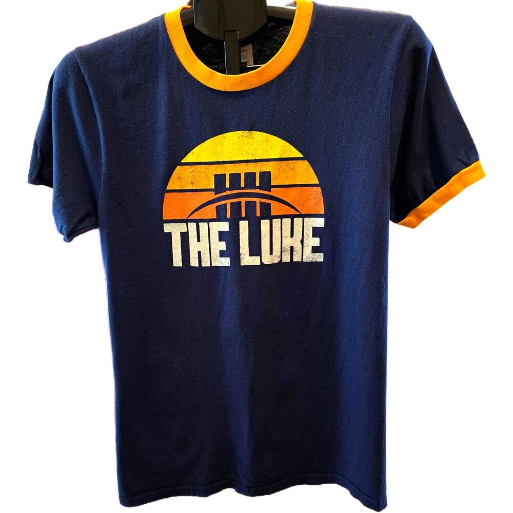 Rare The Luke Lucas Oil Stadium Indianapolis 2008 Era Ringer T Shirt Mens Small